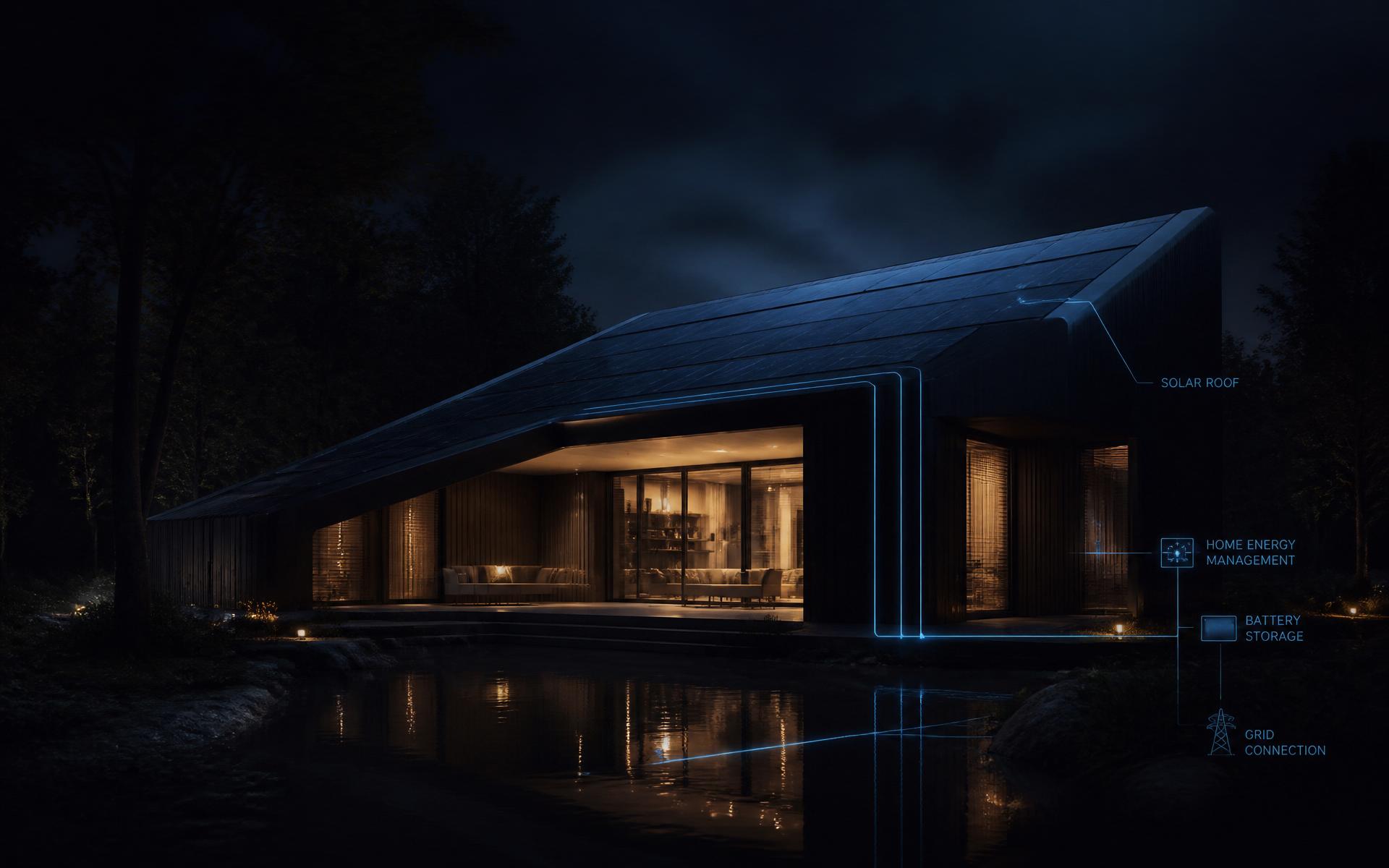 Active House prototype at night